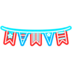 USA Flags Neon Sign