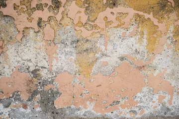 Papier Peint photo Vieux mur texturé sale Carte des textures. Usé, plâtre et peinture écaillés. mur blanc en béton. Carte des textures. Arrière plan. Copier l& 39 espace