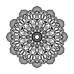 Hand drawn mandala. decoration in ethnic oriental  doodle ornament.