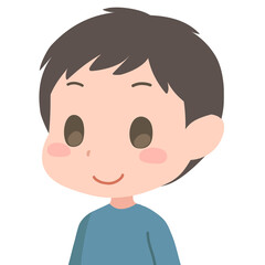 笑顔の男の子のイラスト