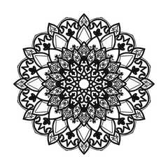 Hand drawn mandala. decoration in ethnic oriental  doodle ornament.