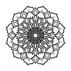 Hand drawn mandala. decoration in ethnic oriental  doodle ornament.