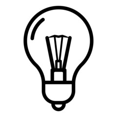 Lightbulb Idea Flat Icon Isolated On White Background