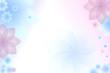design of blue and pink flower background