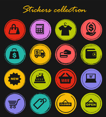 Shop icons set