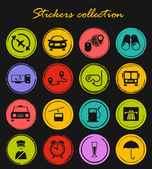 Travel icons set