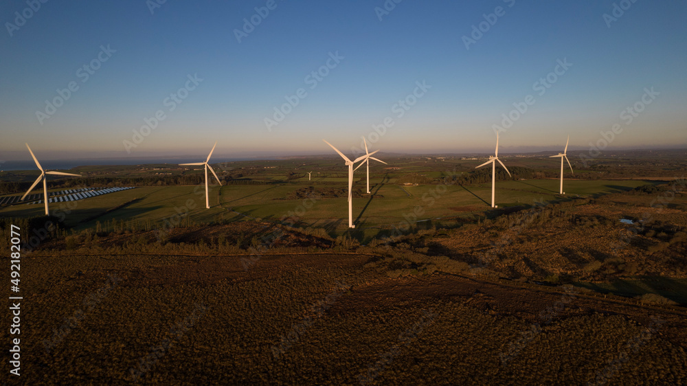 Wall mural wind turbine farm