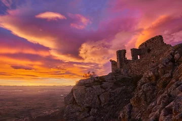 Fototapete Rund Naturpark Sant Salvador de Verdera Castle  © Darrical