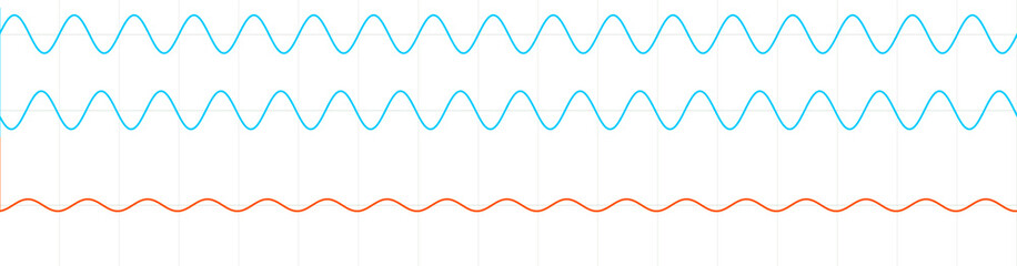 Waveforms illustration, optics, physics and quantum mechanics