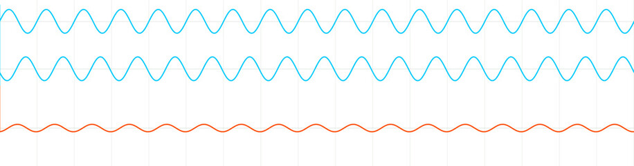 Waveforms illustration, optics, physics and quantum mechanics