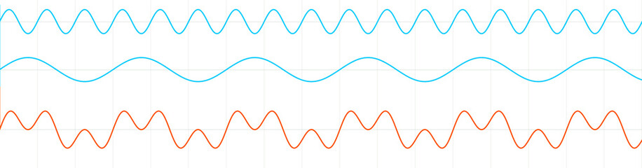 Waveforms illustration, optics, physics and quantum mechanics