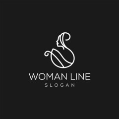 Beauty woman fashion logo.