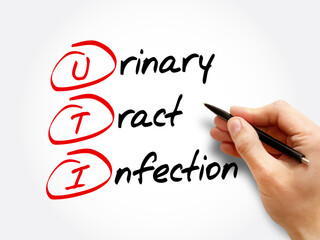 UTI - Urinary Tract Infection, acronym health concept background