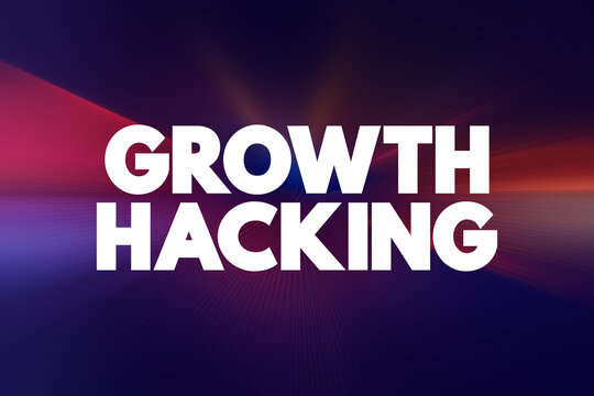 Growth Hacking text quote, concept background