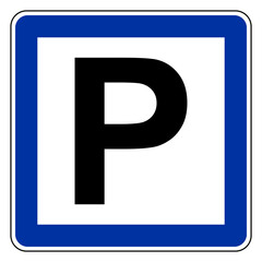 Parken und Schild
