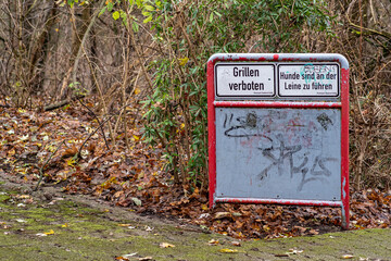 grilling forbidden sign
