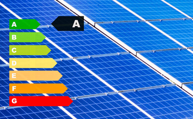 solar panels station collecting renewable energy