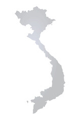 Fototapeta na wymiar Vietnam grey map. vector illustration