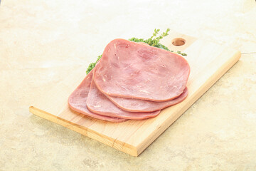 Sliced Beef Ham over board