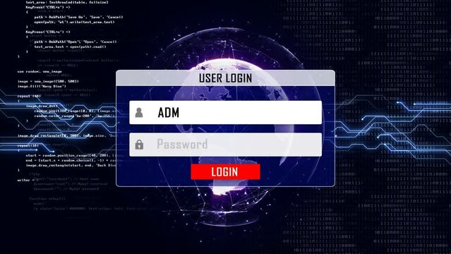 CONNECTION DOWN with Alpha Matte, Animation, Background, Loop, 4k
