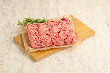 Raw beef minced meat for cooking