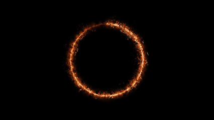 Circle FX background, fire, glow, sparks, flames, bloom effects