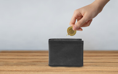 gold savings concept, front view