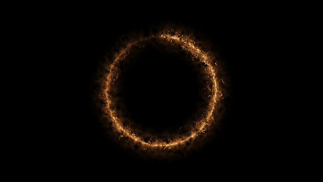 Circle FX background, fire, glow, sparks, flames, bloom effects