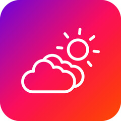 Cloudy Vector Icon Design Illustration