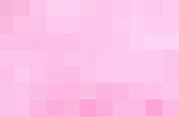 Pink background. Texture from light and dark pink squares. Abstract art pattern of square pixels. A backing of mosaic pink squares, space for your design or text. Vector illustration