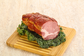 Delicous pork cured meat isolated