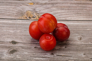Ripe sweet tasty red plum