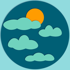 paper illustration; paper illustration; paper graphics; three-dimensional drawing;