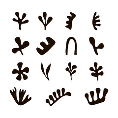 Obraz premium Collection matisse geometric shapes. Hand drawn vector 