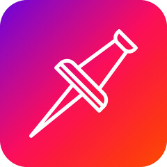 Push Pin Vector Icon Design Illustration