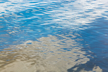 beautiful sea landscape with waves of blue color