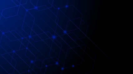Line abstract futuristic background with electronic circuit and network technology concept vector illustration. Blue background for digital business project.
