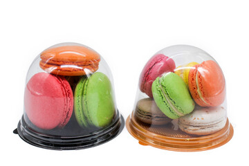 Exquisite French dessert macaroon with filling