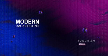 Dark background with abstract shapes in blue and purple with a corrugated wavy pattern