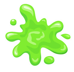 Slime splashes on white, background, vector art and illustration. Realistic green slime. Graphic concept for your design