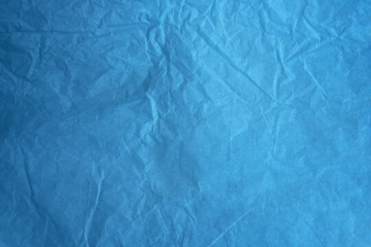 Blank Creased Light Navy Blue Color Tissue Wrap Recycle Paper Texture Minimalistic Background