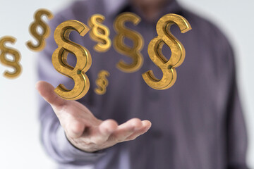 Justiz und Gesetz Konzep