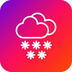 Snowing Vector Icon Design Illustration