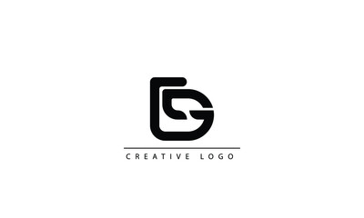  GS GD Abstract initial monogram letter alphabet logo design