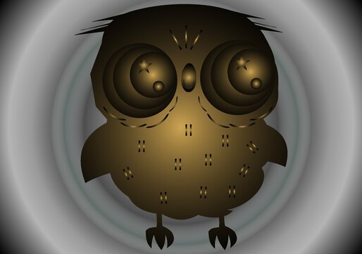 an owl background with mixed gradient colors