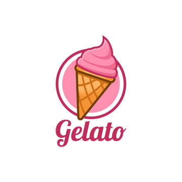 Gelato company logo vector illustration