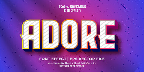 Adore editable text effect
