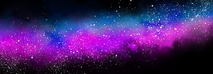 Space background with realistic nebula and lots of shining stars. Infinite universe and starry night. Colorful cosmos with stardust and the Milky Way.
