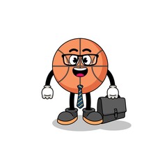 basketball mascot as a businessman