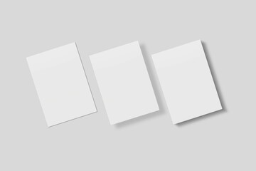 Fototapeta premium Blank paper for mockup. 3D Render. 